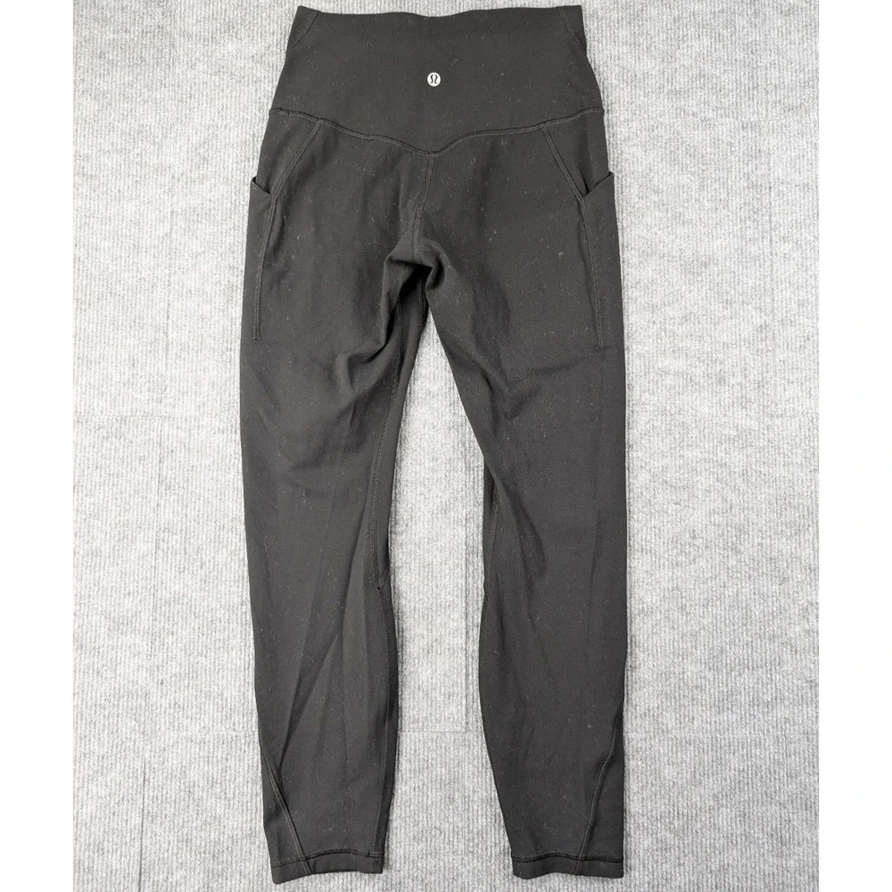 Lululemon Align Leggings Womens 6 Pocket Black Athleisure Gym Yoga Train Comfort